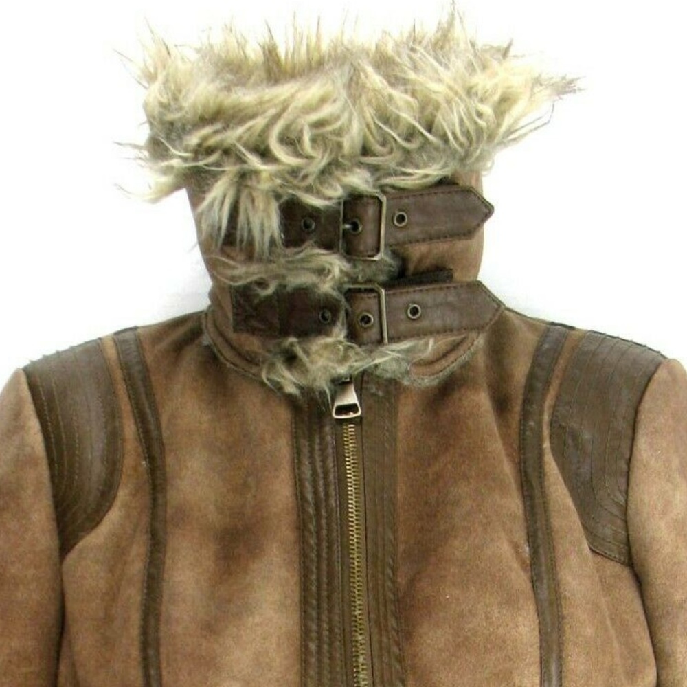 Moda International - Faux Suede Brown Jacket Sz S - Picture 4 of 8